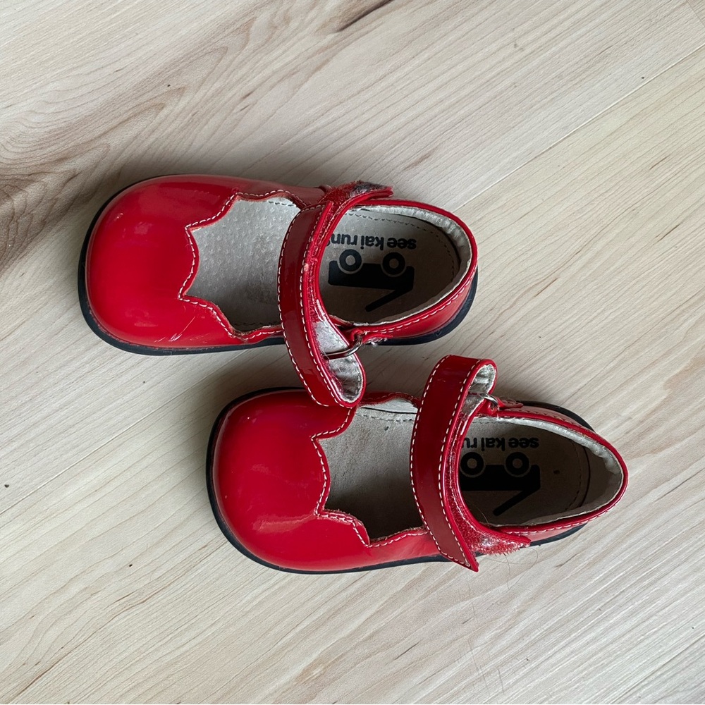 See Kai Run Shiny Red Kids Mary Jane Shoes